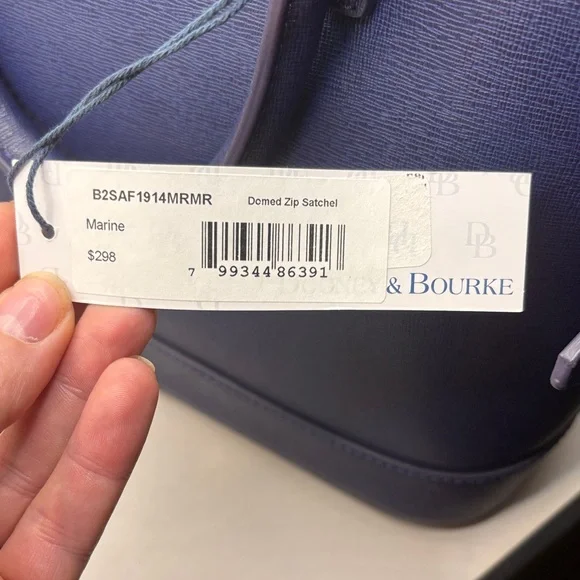 Dooney & Bourke Marine Saffiano Leather Satchel - Picture 2 of 7